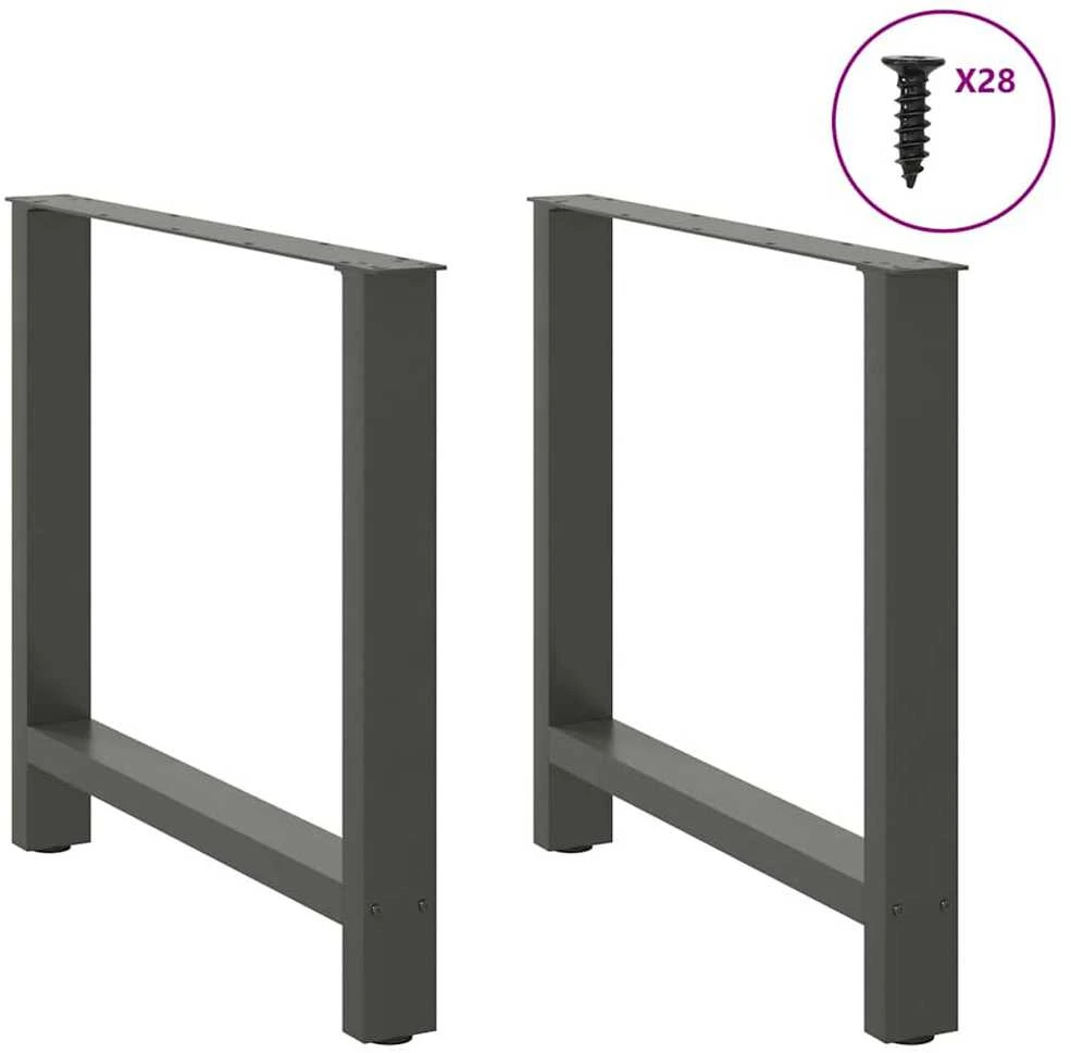 Kavos staliuko kojelės, antracito, 2 vnt., 80x(72-73)cm