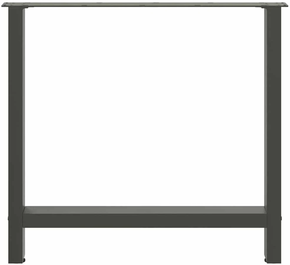 Valgomojo stalo kojos, antracito spalvos, 2 vnt., 70x(72-73) cm, plienas