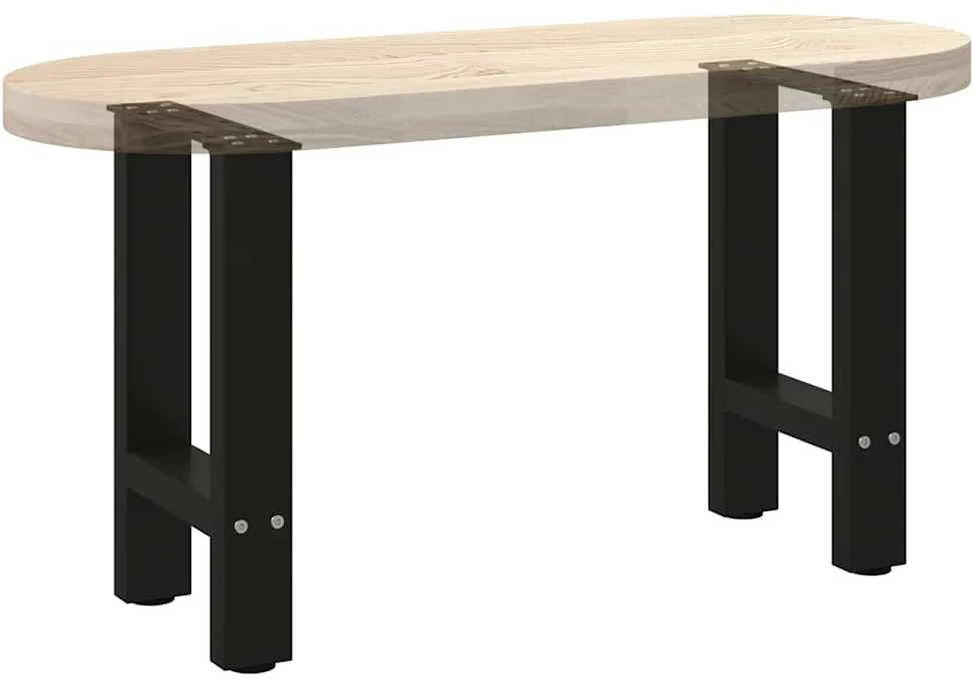Kavos staliuko kojelės, juoda, 2 vnt., 38x(42-43)cm, plienas