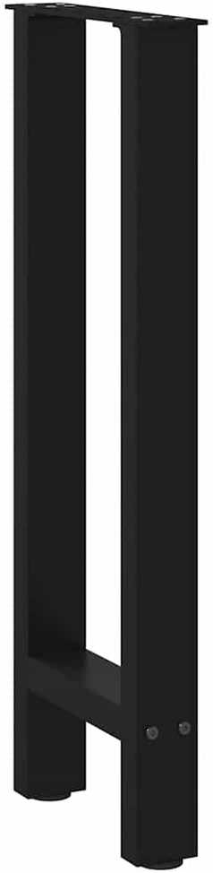 Kavos staliuko kojelės, juoda, 2 vnt., 38x(72-73)cm, plienas