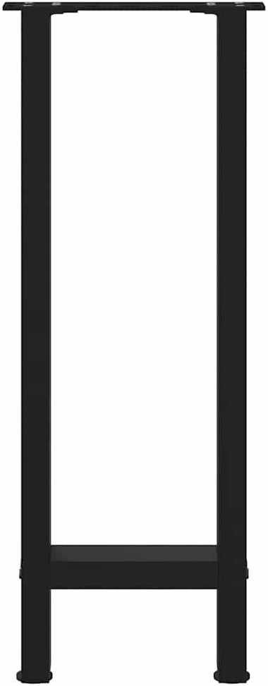 Kavos staliuko kojelės, juoda, 2 vnt., 38x(72-73)cm, plienas