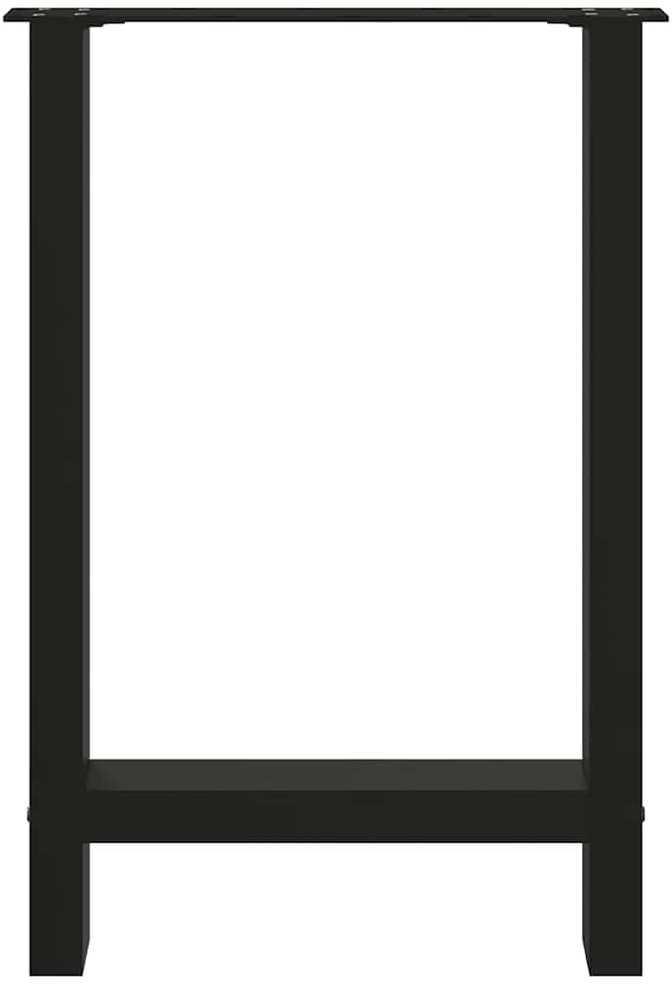 Kavos staliuko kojelės, juoda, 2 vnt., 50x(72-73)cm, plienas