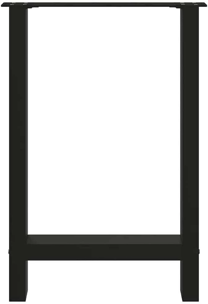 Kavos staliuko kojelės, juoda, 2 vnt., 60x(72-73)cm, plienas
