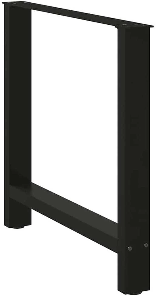 Kavos staliuko kojelės, juoda, 2 vnt., 80x(72-73)cm, plienas