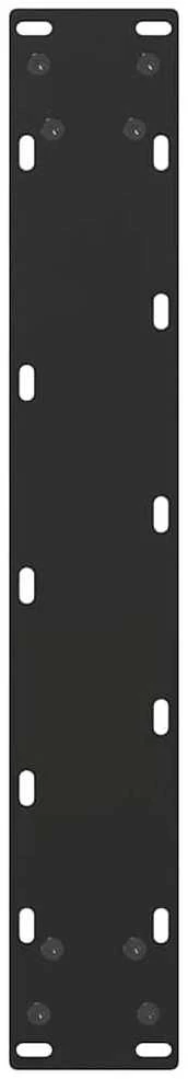 Kavos staliuko kojelės, U formos, 2 vnt., juoda, 50x(110-111)cm