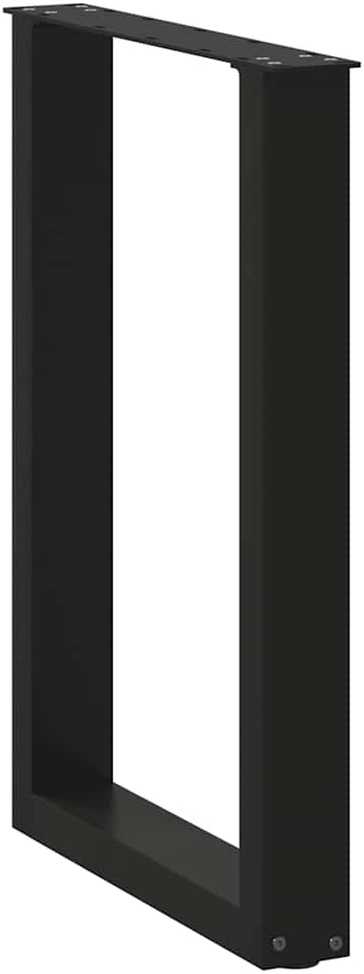 Valgomojo stalo kojelės, U formos, 2 vnt., juodos, 50x(72-73) cm, plienas