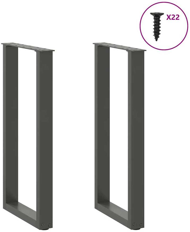 Kavos staliuko kojelės, U formos, 2 vnt., 38x(72-73) cm