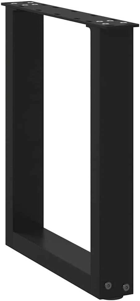 Kavos staliuko kojelės, 2 vnt., juodos, 28x(42-43) cm, plienas, U formos