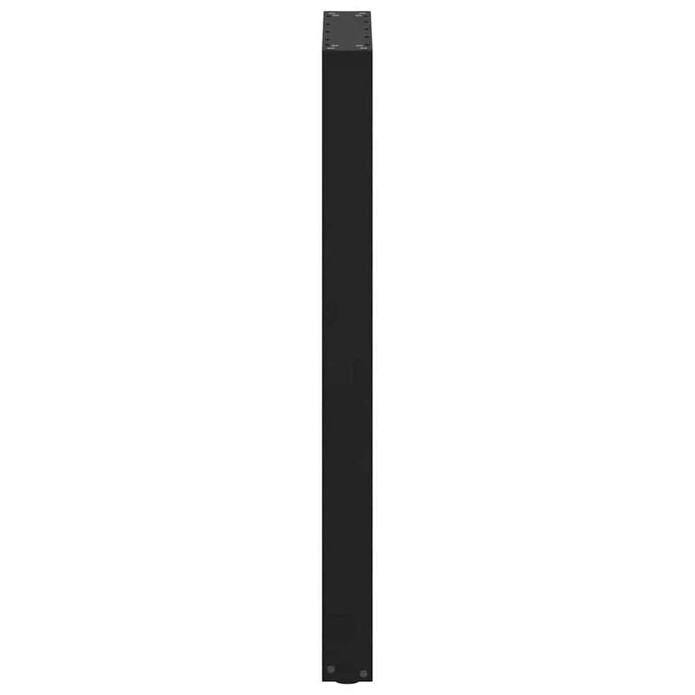 Kavos staliuko kojelės, U formos, 2 vnt., juoda, 50x(100-101)cm
