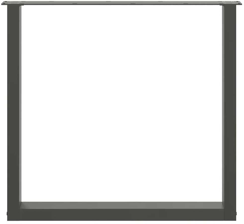 Valgomojo stalo kojos, 2 vnt., antracito spalvos, 80x(72-73) cm, plienas, U formos