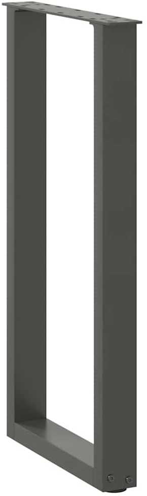 Konsolinio stalo kojelės, U formos, 2 vnt., antracito spalvos, 28x(72-73) cm, plienas