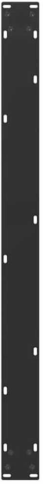 Valgomojo stalo kojelės, 2 vnt., juodos, 100x(72-73) cm, plienas, U formos