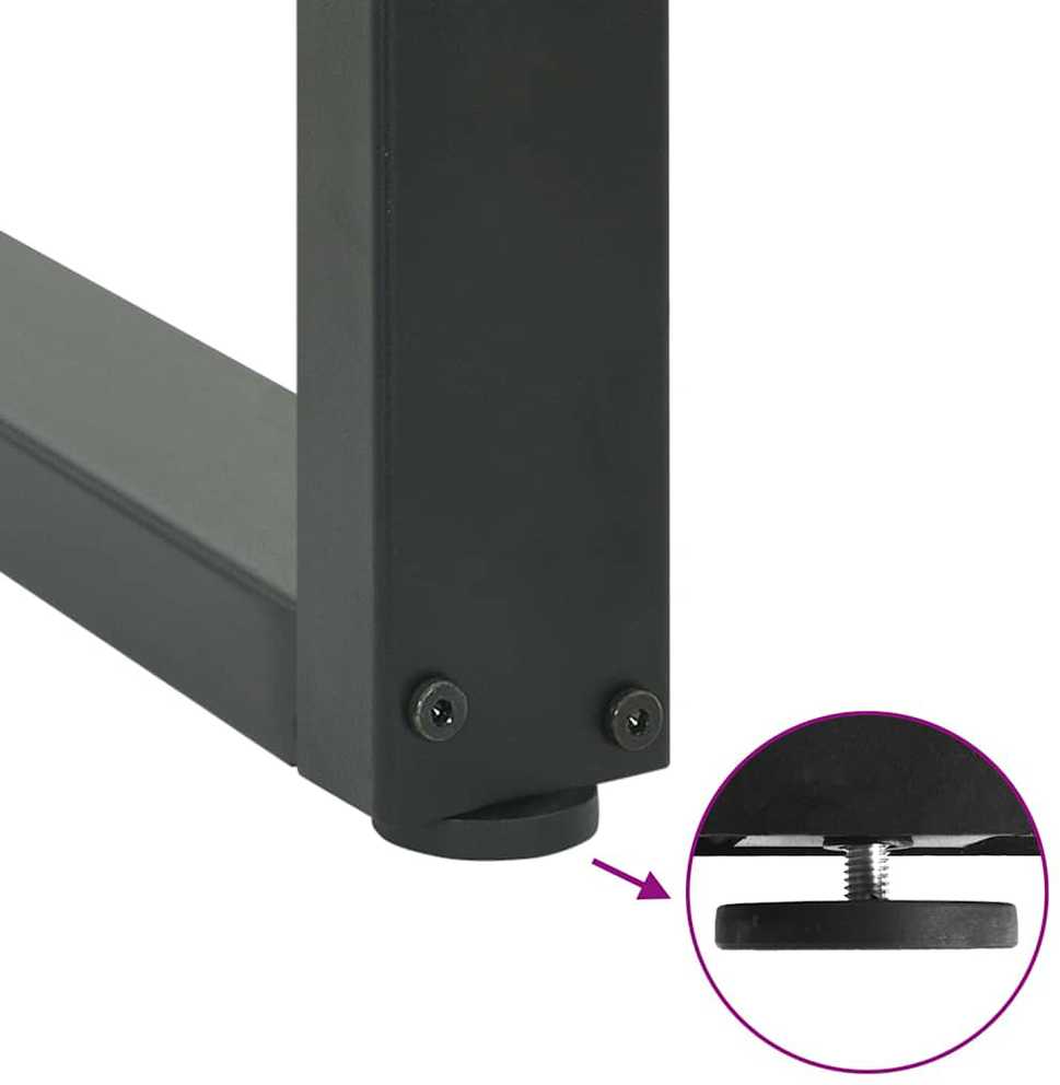 Kavos staliuko kojelės, U formos, 2 vnt., 40x(90-91)cm, plienas