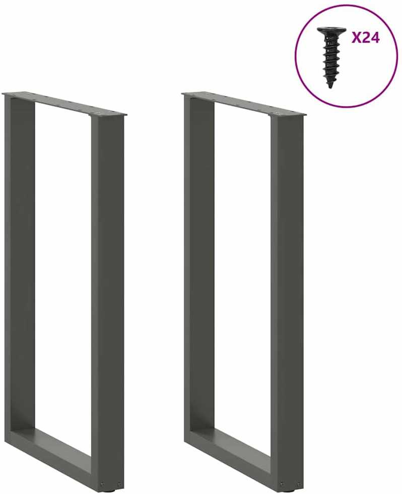 Kavos staliuko kojelės, U formos, 2 vnt., 60x(100-101) cm