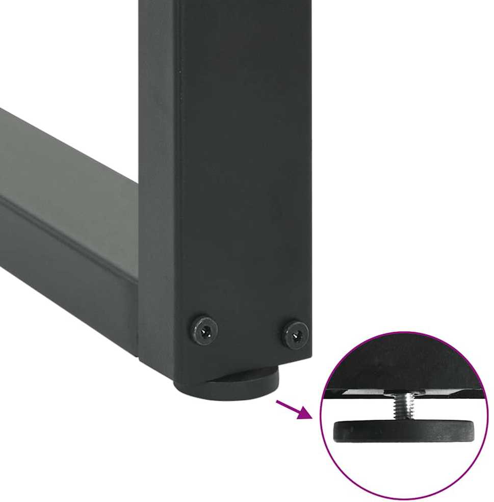 Kavos staliuko kojelės, U formos, 2 vnt., 50x(100-101) cm