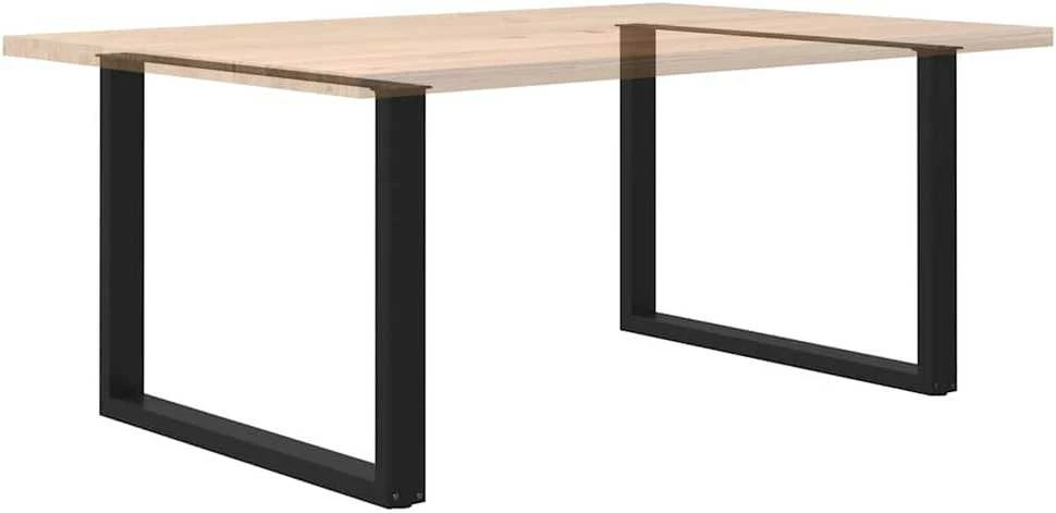 Valgomojo stalo kojelės, 2 vnt., juodos, 100x(72-73) cm, plienas, U formos