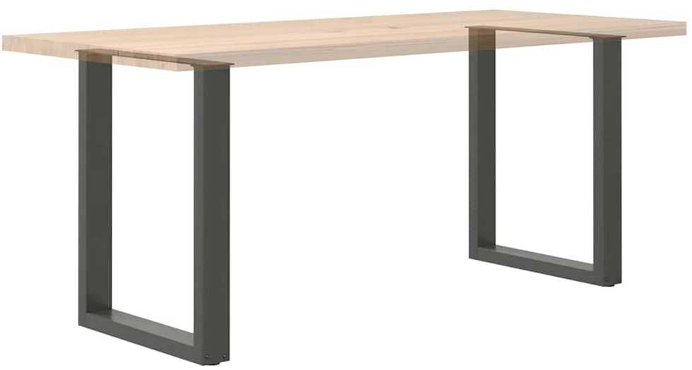 Valgomojo stalo kojos, U formos, 2 vnt., antracito spalvos, 60x(72-73) cm, plienas