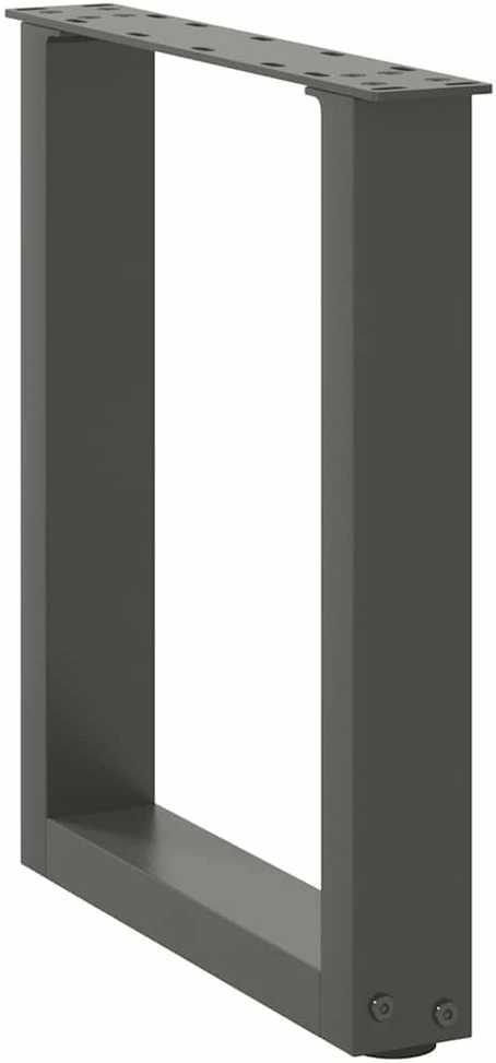Kavos staliuko kojelės, 2 vnt., antracito spalvos, 28x(42-43) cm, plienas