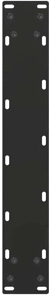 Kavos staliuko kojelės, U formos, 2 vnt., juoda, 40x(100-101)cm