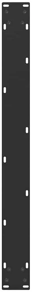 Valgomojo stalo kojelės, 2 vnt., juodos, 80x(72-73) cm, plienas, U formos