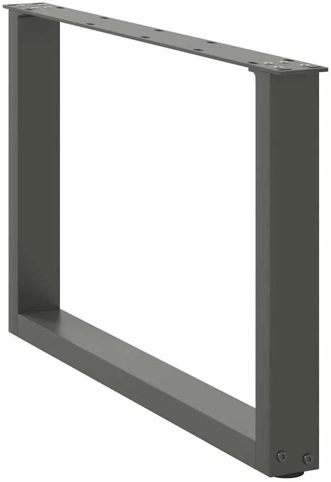 Kavos staliuko kojelės, 2 vnt., antracito spalvos, 70x(42-43) cm, plienas