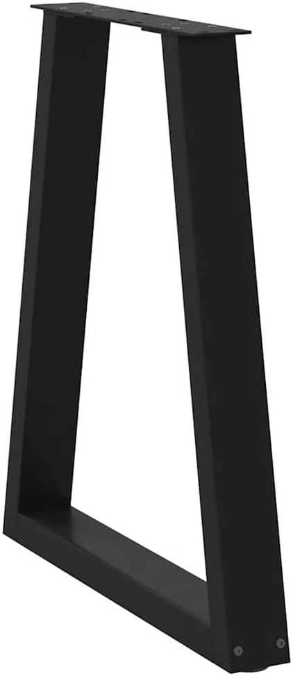 Kavos staliuko kojelės, V formos, 2 vnt., juoda, 60x(72-73)cm