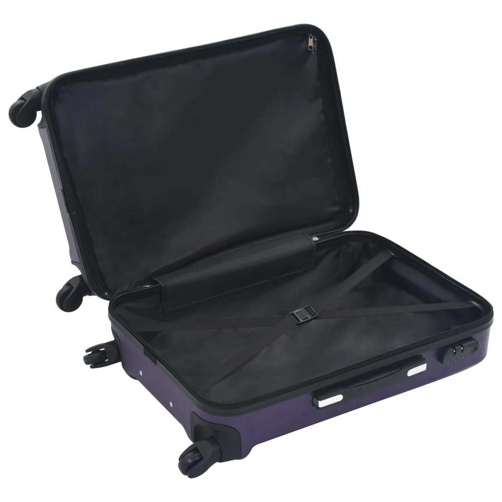 Kelioninis Lagaminų su ratukais rinkinys, 3 vnt., violetinis, ABS