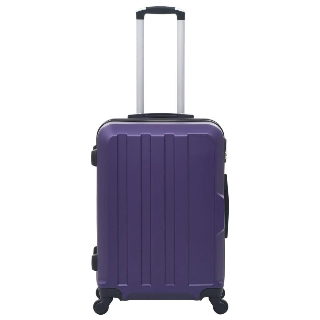 Kelioninis Lagaminų su ratukais rinkinys, 3 vnt., violetinis, ABS