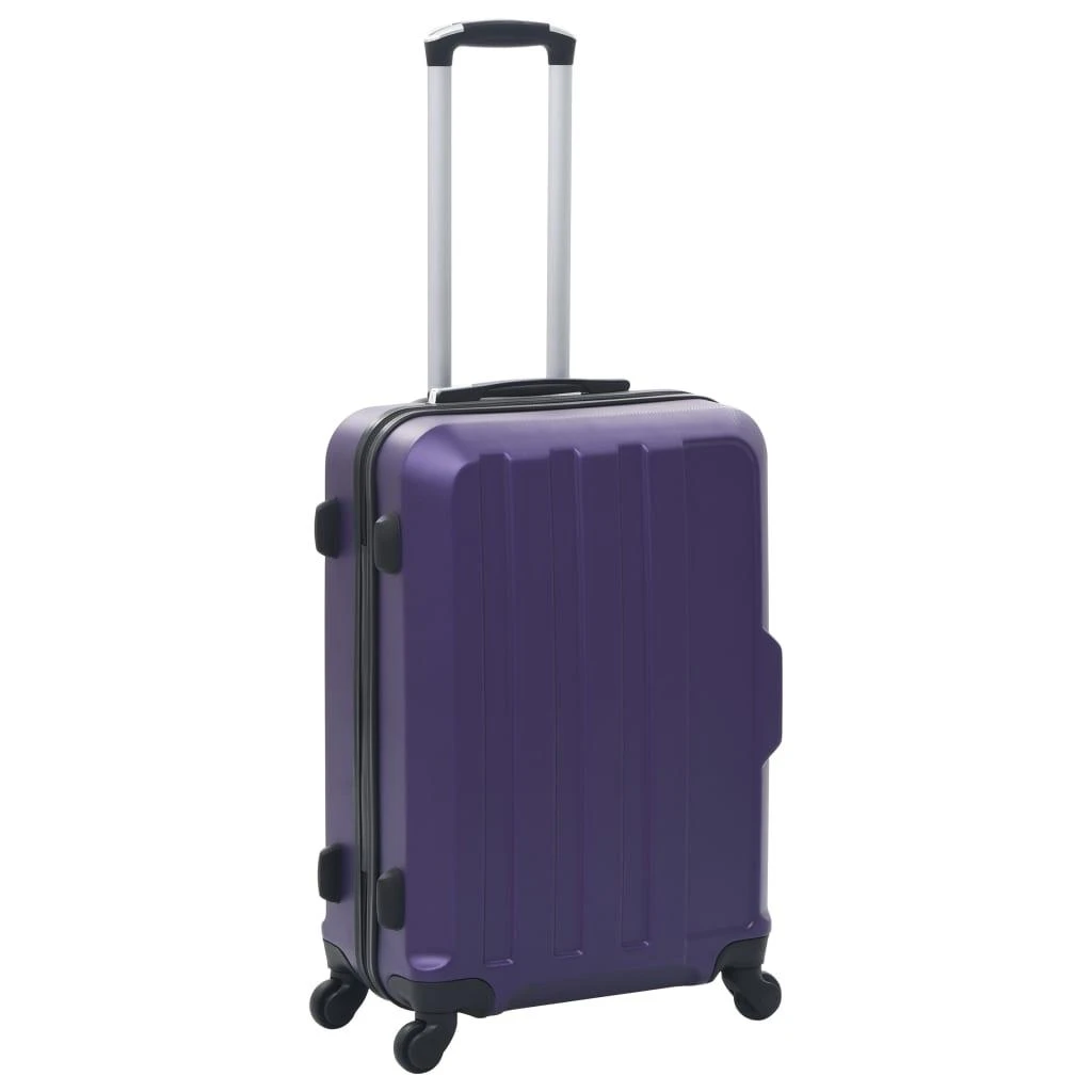 Kelioninis Lagaminų su ratukais rinkinys, 3 vnt., violetinis, ABS