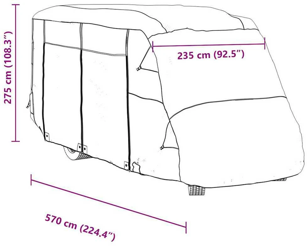 Kemperio užvalkalai, pilka, 570x235x275cm, neaustinis audinys