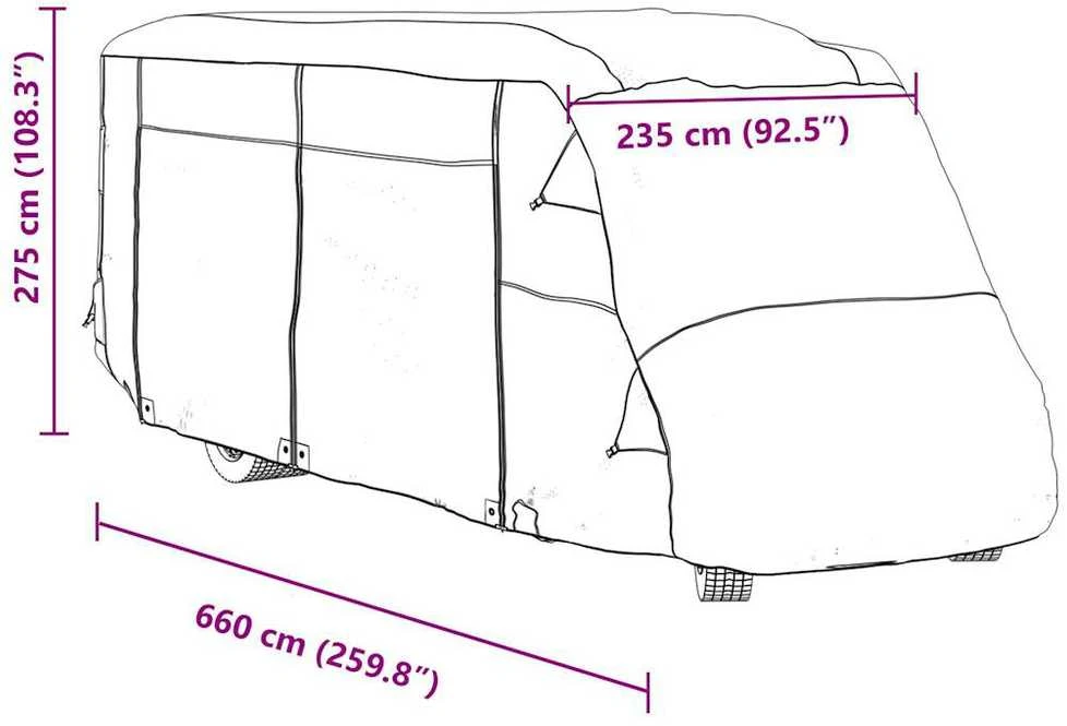 Kemperio užvalkalai, pilka, 660x235x275cm, audinys