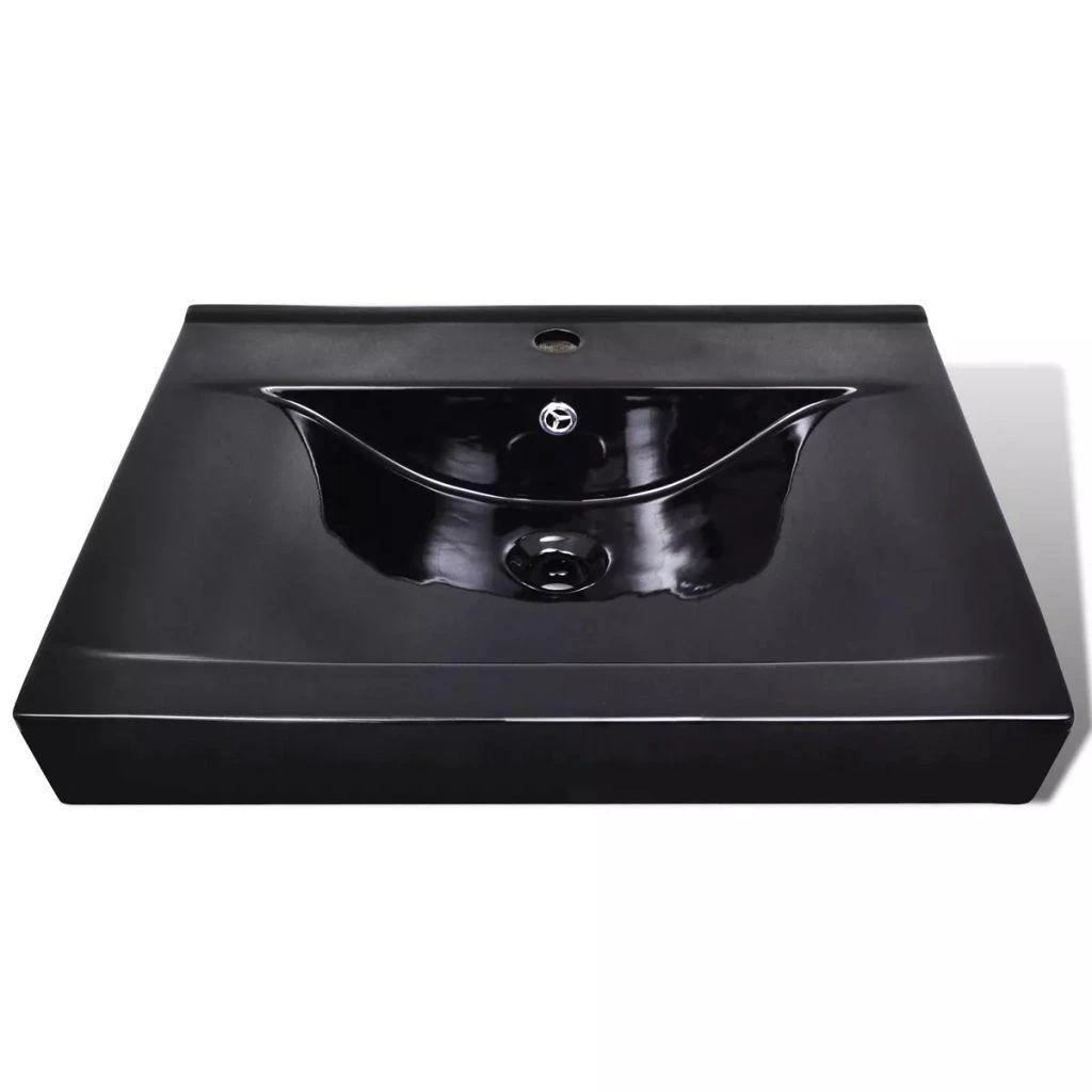 Keramikinis praustuvas su anga maišytuvui, stačiakampis, 60 x 46 cm