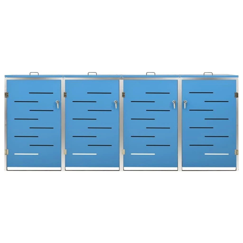 Keturvietė konteinerių pastogė, 276,5x77,5x112,5 cm, plienas