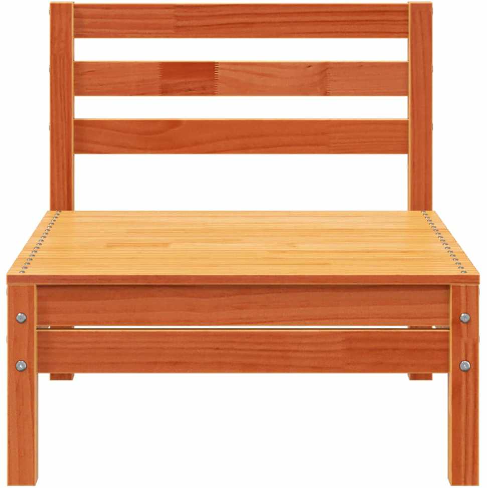 Keturvietė sodo sofa, vaško ruda, pušies medienos masyvas