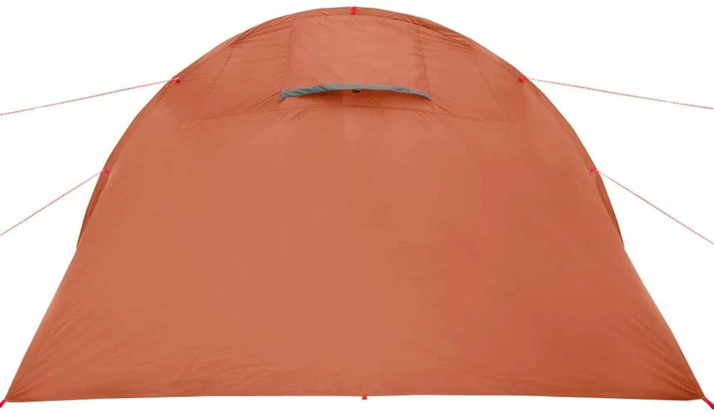 Stovyklavimo palapinė, pilka ir oranžinė, keturvietė, tunelinė