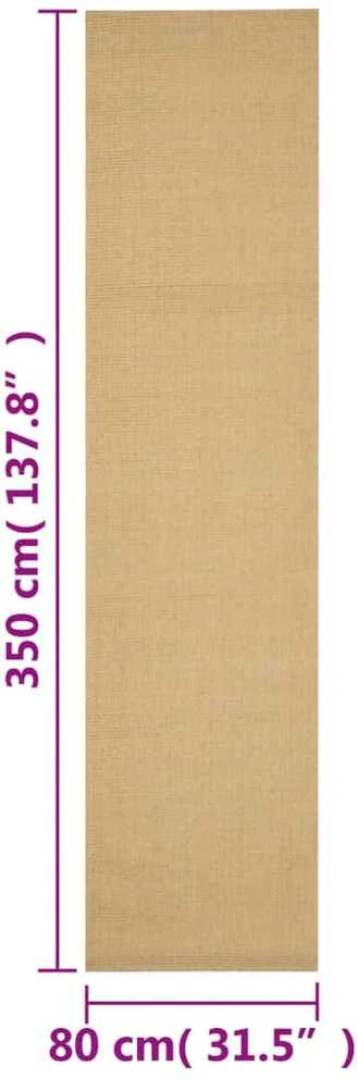 Kilimas, 80x350cm, natūralus sizalis