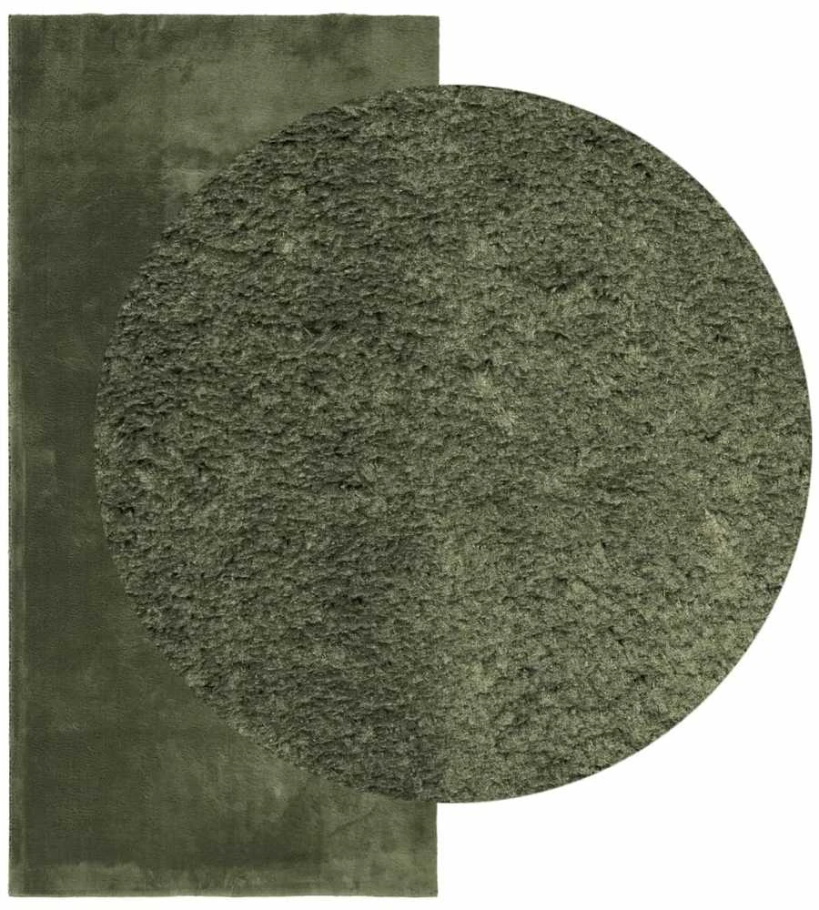 Kilimas HUARTE, miško žalios spalvos, 100x200cm trumpi šereliai