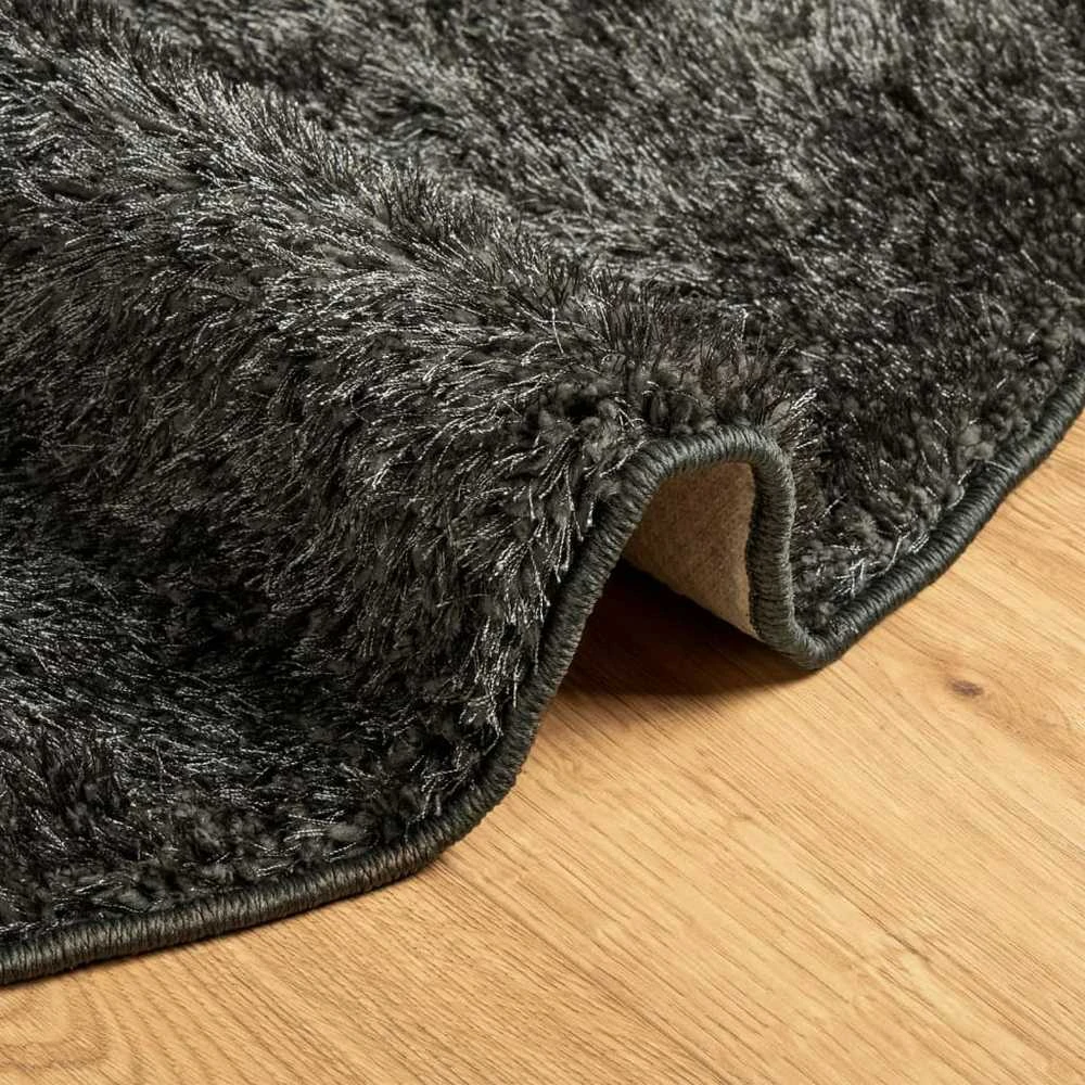 Kilimas ISTAN, antracito, 160cm, blizgus, aukšti šereliai