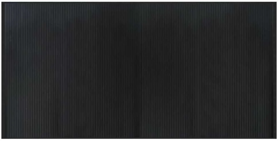 Kilimas, juodos spalvos, 100x200cm, bambukas, stačiakampis