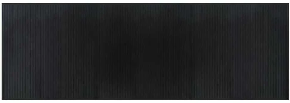 Kilimas, juodos spalvos, 100x300cm, bambukas, stačiakampis