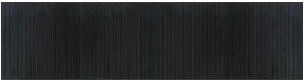 Kilimas, juodos spalvos, 100x400cm, bambukas, stačiakampis