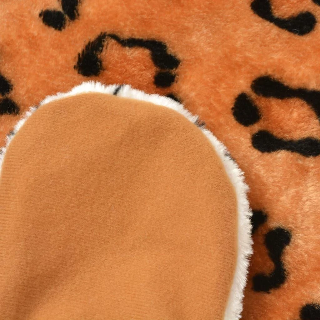 Kilimas leopardas, pliušinis, 139 cm, rudas