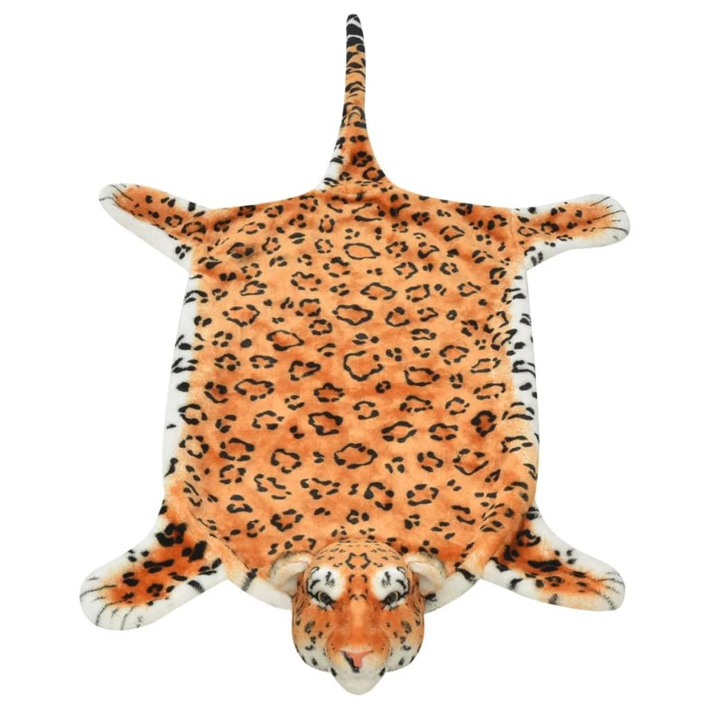 Kilimas leopardas, pliušinis, 139 cm, rudas