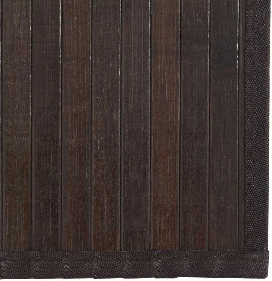 Kilimas, tamsiai rudas, 100x1000cm, bambukas, stačiakampis