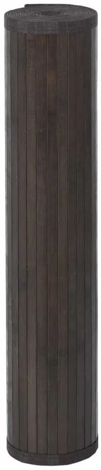 Kilimas, tamsiai rudas, 100x300cm, bambukas, stačiakampis