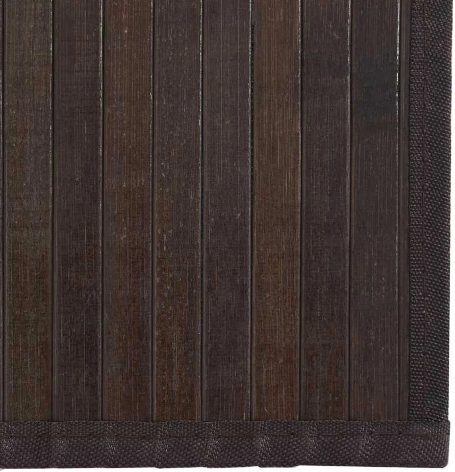 Kilimas, tamsiai rudas, 100x400cm, bambukas, stačiakampis