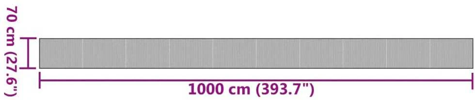 Kilimas, tamsiai rudas, 70x1000cm, bambukas, stačiakampis