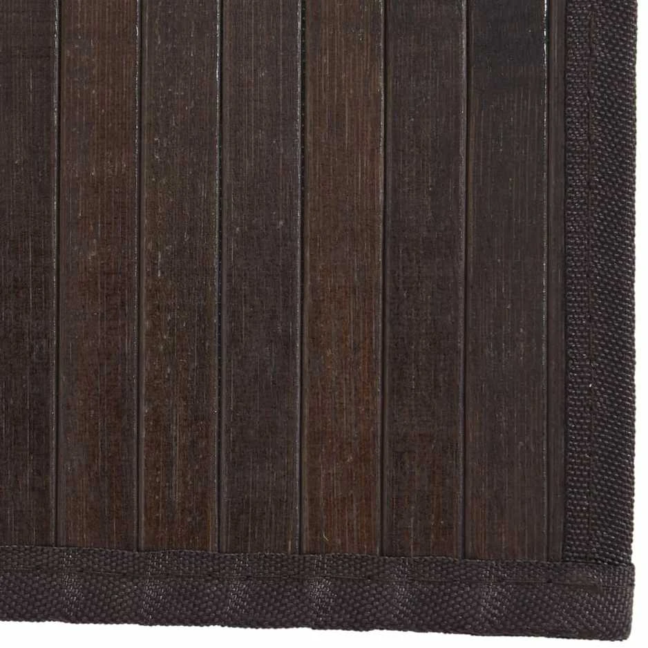 Kilimas, tamsiai rudas, 80x100cm, bambukas, stačiakampis