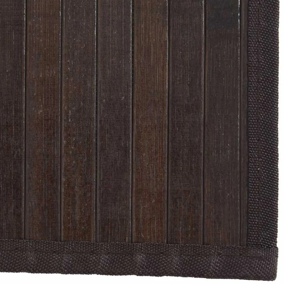 Kilimas, tamsiai rudas, 80x200cm, bambukas, stačiakampis