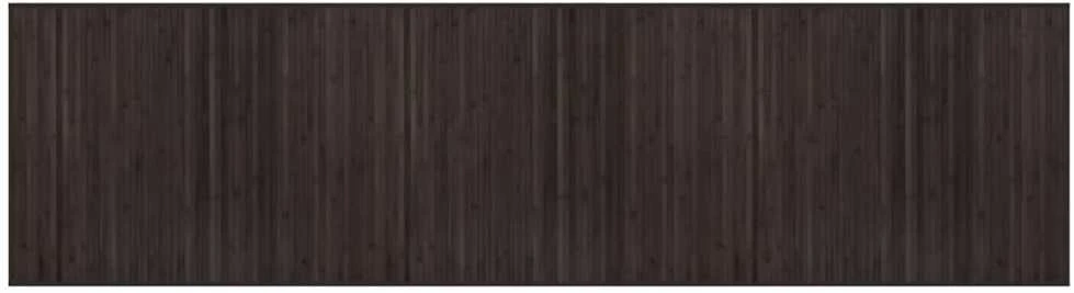 Kilimas, tamsiai rudas, 80x300cm, bambukas, stačiakampis